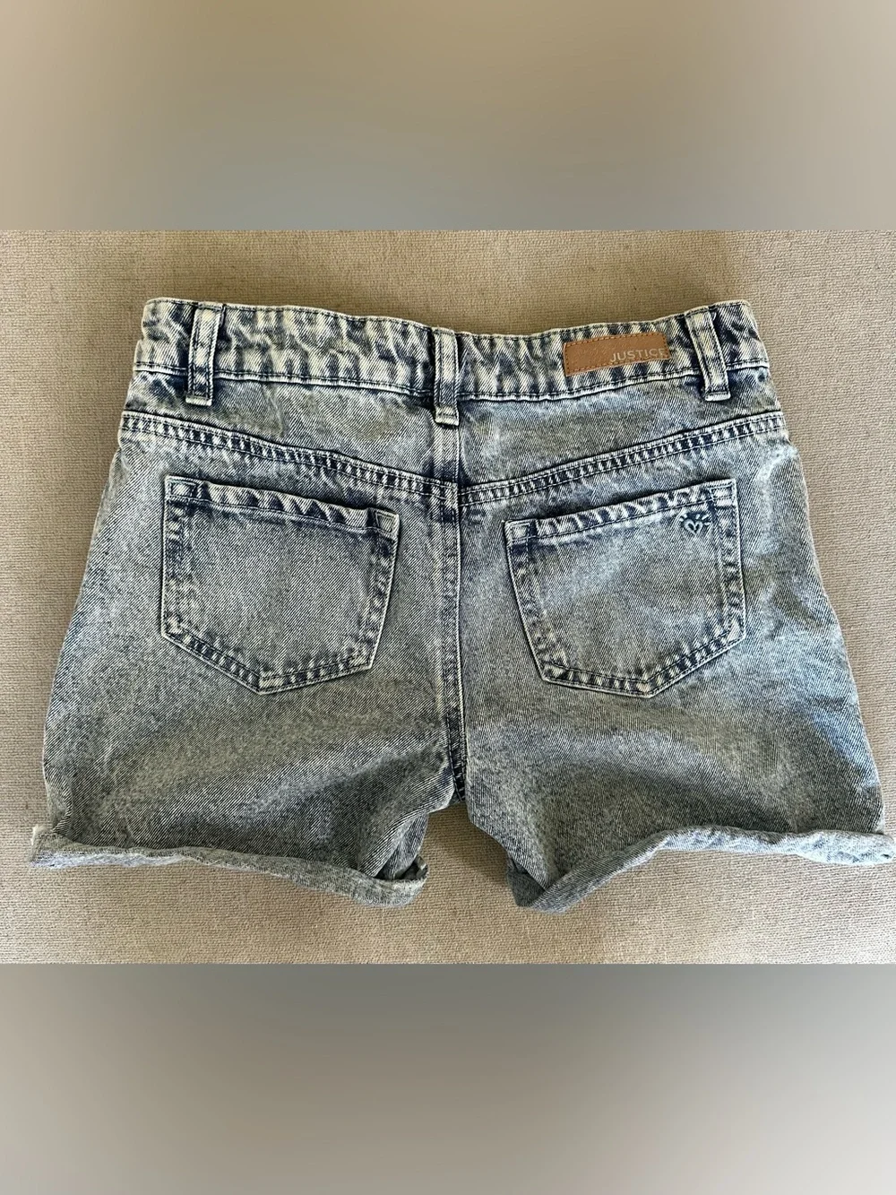 🌻3/$18 Justice Girls' Acid Wash Denim Shorts